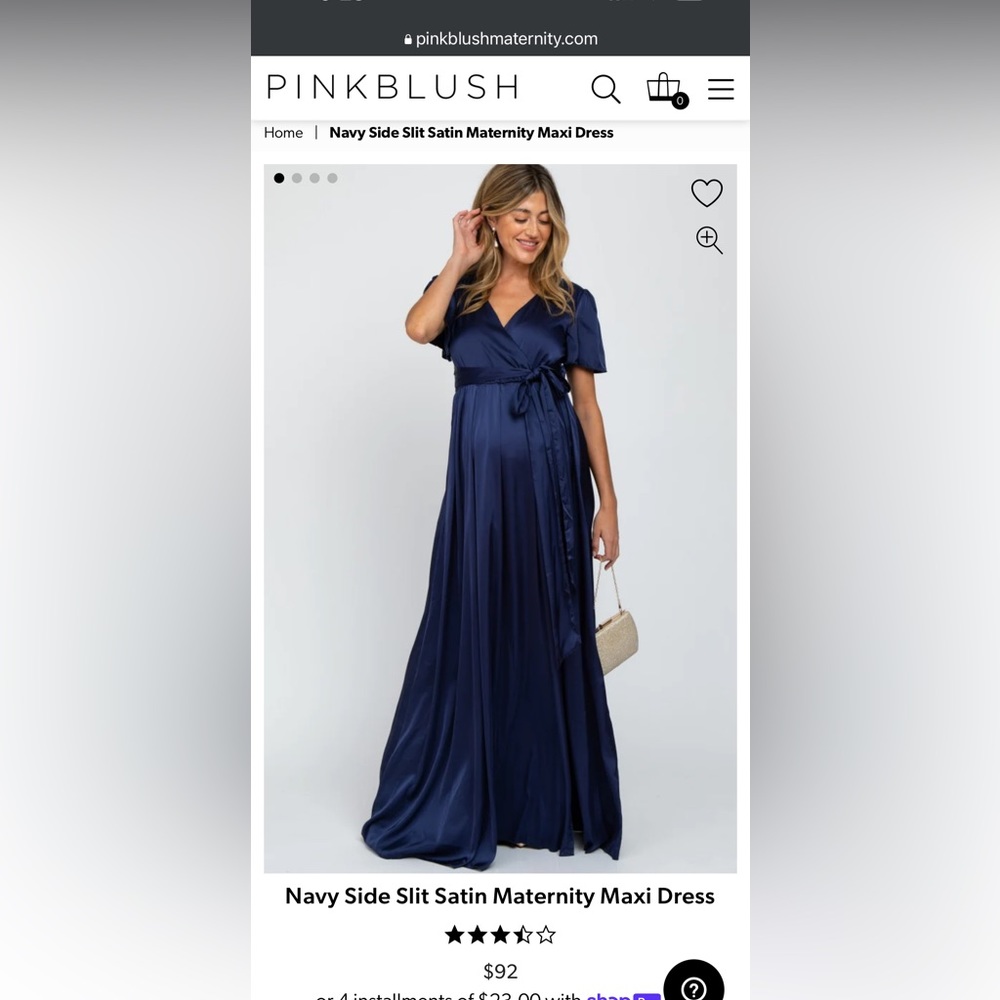 Pink blush Maternity dress - only worn once!